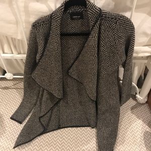 Zara Herringbone Asymmetrical Sweater